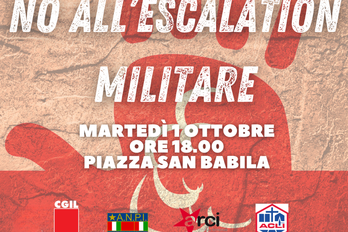 Basta guerra. Presidio in Piazza San Babila martedì 1 ottobre